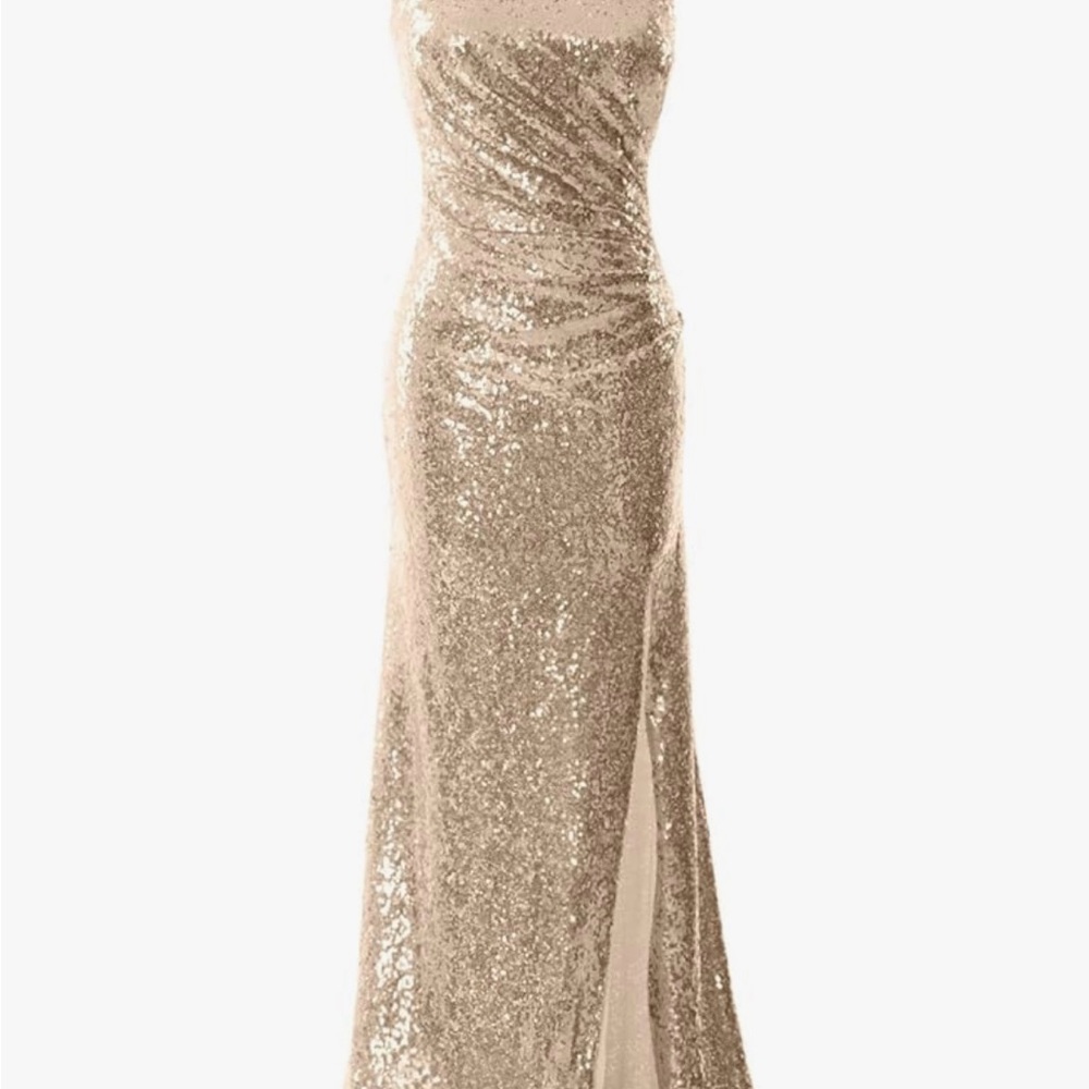 Stunning Gold Sequin Wedding Dress